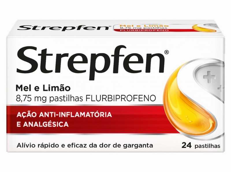 Pastilhas Strepfen Mel E Limão 24Un
