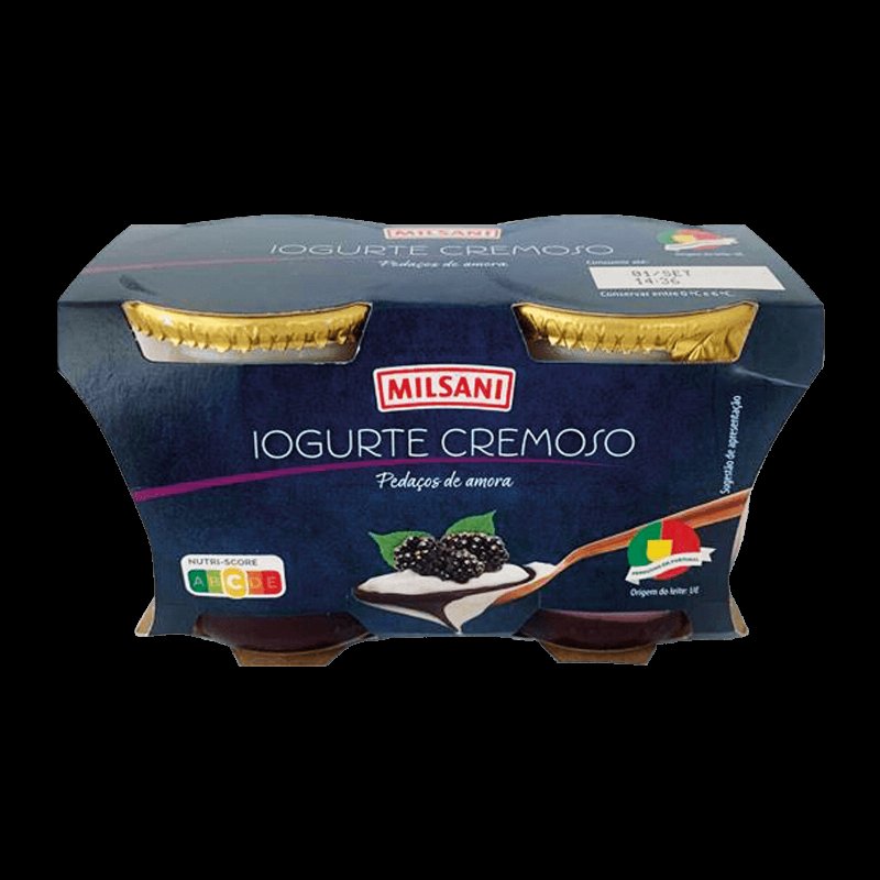 Iogurte Batido Com Pedaços De Amora 2 X 125 g