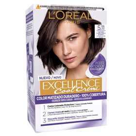 Coloração Permanente Cool Creme Castanho Claro Gelado 5.11 l'oréal Paris Excellence 1 Un