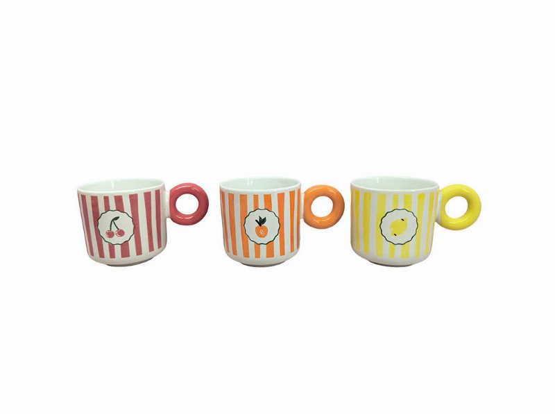 Conjunto De 3 Chávenas Café Grés Actuel 15 cl
