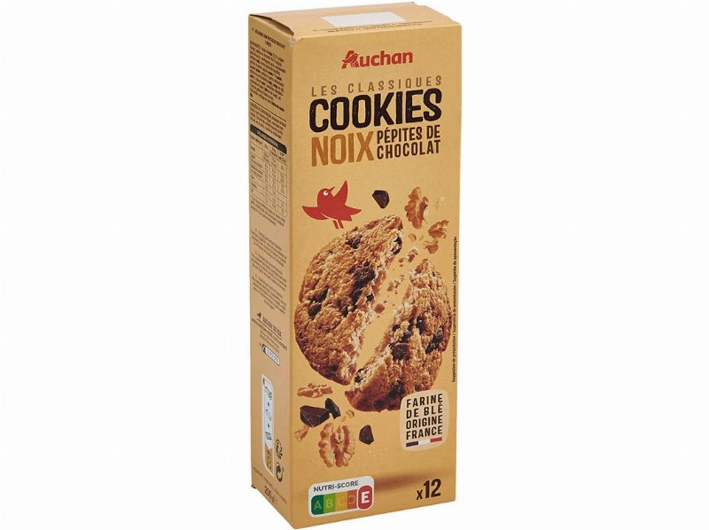 Bolacha Cookes Auchan Com Pepitas Cookies Chocolate E Nozes 200 g