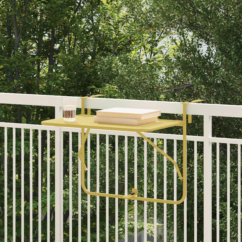 Hkh Mesa Suspensa Dobrável - Dourada, , Aço - Dourado