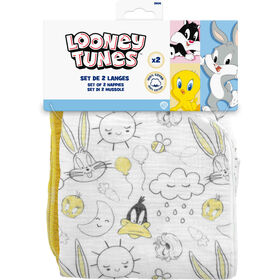 Pack 2 Fraldas De Pano Looney Tunes Abc 2 Un