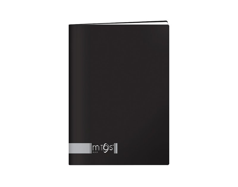 Caderno Agrafado Liso A5 Mitos Preto 80 Folhas