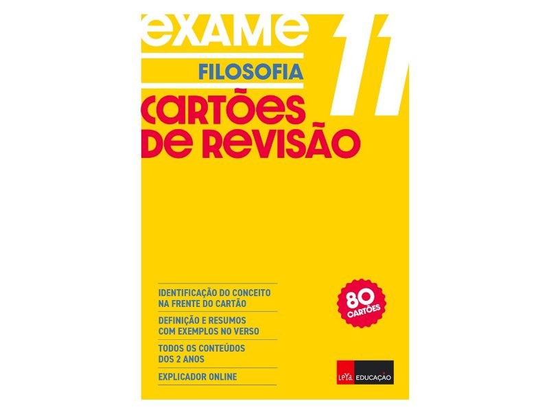 Livro Cartões De Revisão Filosofia 11º Ano