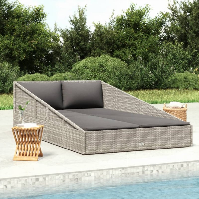 Hkh Espreguiçadeira De Jardim Vime Pe Cinzento - Cinzeto
