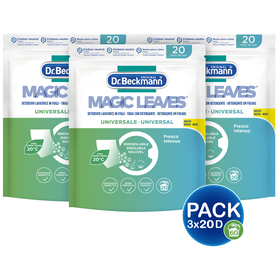 Detergente Máquina Roupa Folhas Universal Dr. Beckmann 3 X 20 Doses