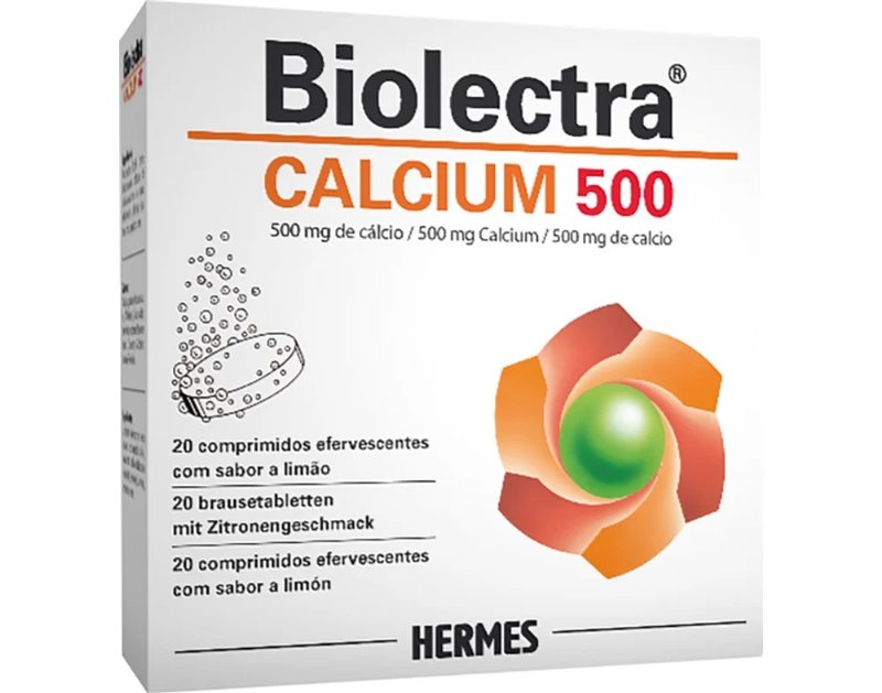 Suplemento Biolectra Calcium 500 20 Comprimidos Efervecentes