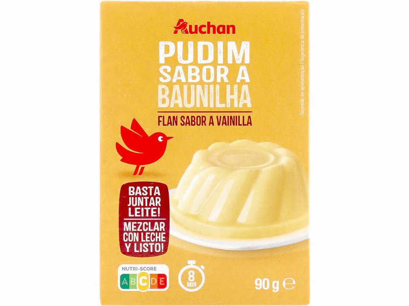 Pudim Auchan Sabor Baunilha 90 g