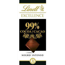 Tablete De Chocolate Negro Excellence 99% Cacau Lindt 50 gr