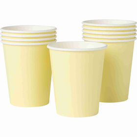Conjunto 10 Copos Água 240 ml Papel Soft Amarelo Kasa