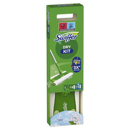 Mopa Kit Duplo Panos Seco E Húmidos Swiffer 11Un