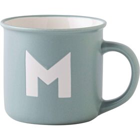 Caneca 360 ml Letra M Azul Claro Kasa