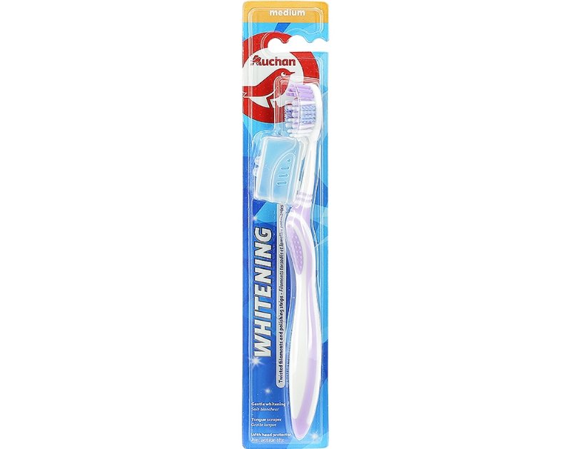 Escova Auchan Dentes Branqueadora Média 1Un