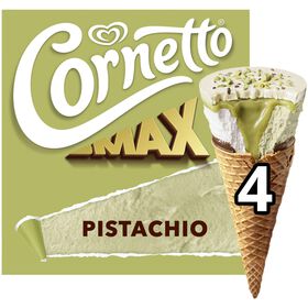 Gelado Cone Pistáchio Max Cornetto 360 ml (4 Un)