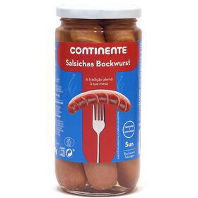 Salsichas Bockwurst Frasco 5 Un Continente 380 gr (Peso Escorrido 250 gr)