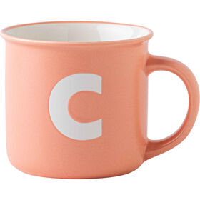 Caneca 360 ml Letra C Rosa Kasa