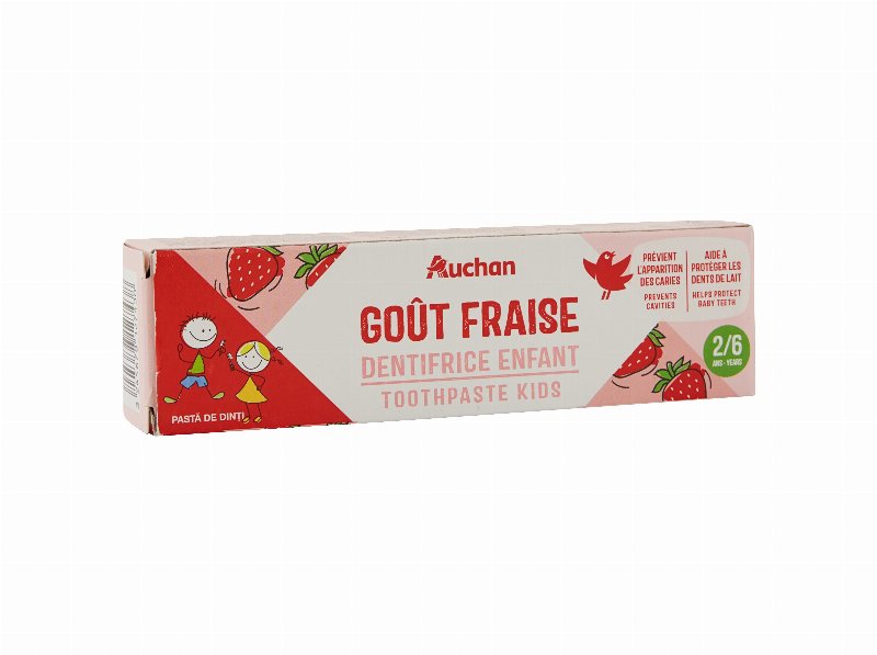 Pasta Auchan Kids Dentífrica 2 A 6 Anos Morango 50 ml