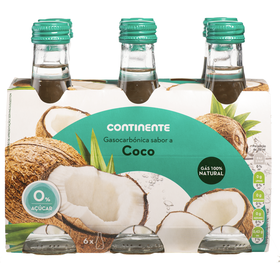 Água Com Gás Coco Continente 6 X 25 cl