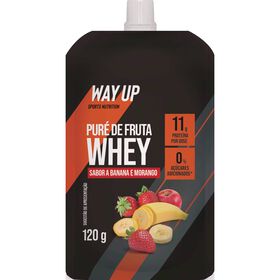 Saqueta De Fruta Proteína Banana E Morango Way Up 120 gr