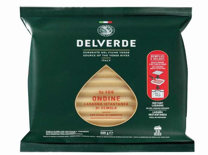Massa Delverde Lasanha Ondine 500 g