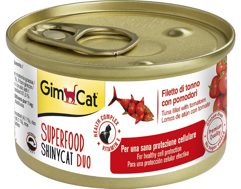 Comida Húmida Para Gato Gimcat Duo Com Atum E Tomate 70 g