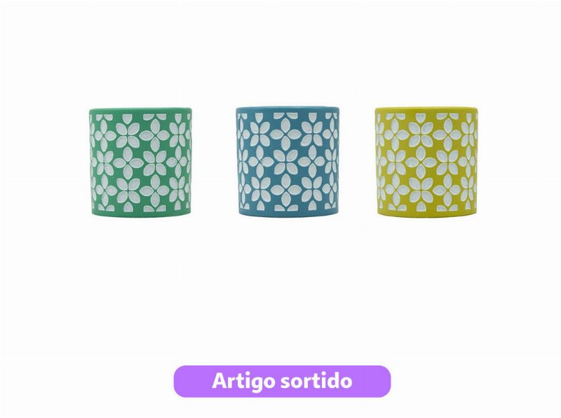 Copo Pintado Com Vela Citronela Verbena Codipostal 85X90Mm 35H Cores Sortidas