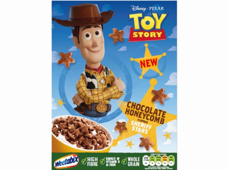 Cereais Weetabix Estrelas Chocolate E Mel Disnye Toy Story 375 g