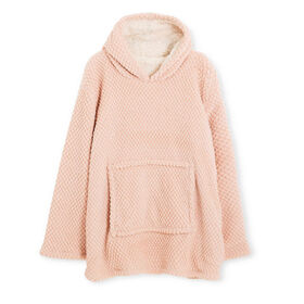 Hoodie Jacquard Com Borreguito Rosa Kasa