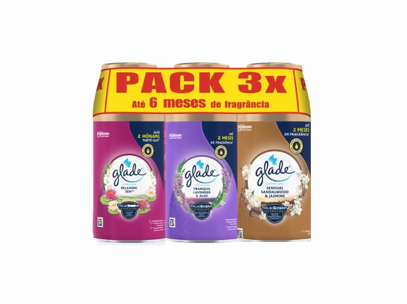 Ambientador Glade Automatic Recarga Relaxing Zen Lavanda E Jasmin E Sandalwood 3X269 ml