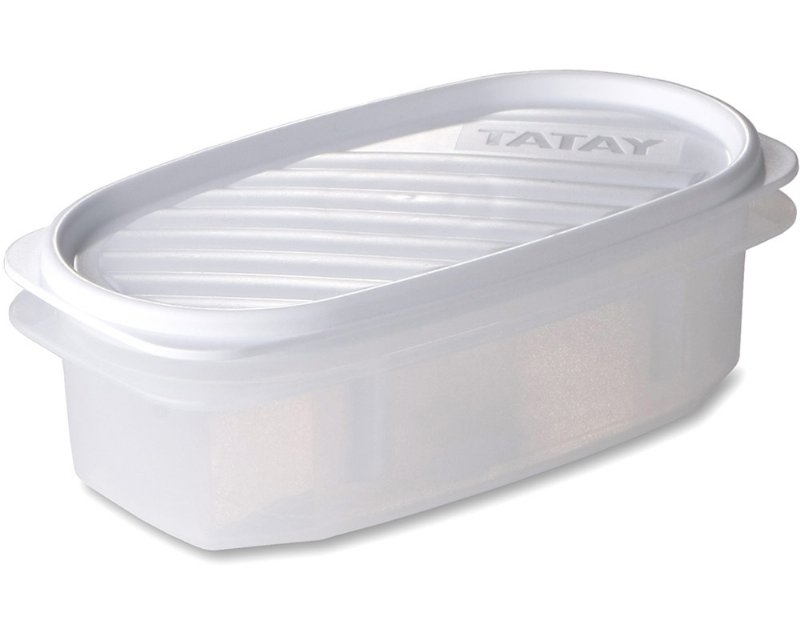 Caixa Hermética Oval Com Tampa Tatay Branco 0.5 l
