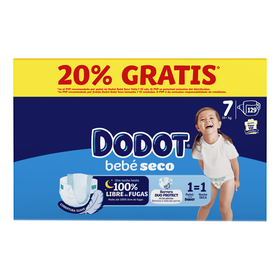 Box Fraldas Bebé Seco +15 kg T7 Dodot 129 Un