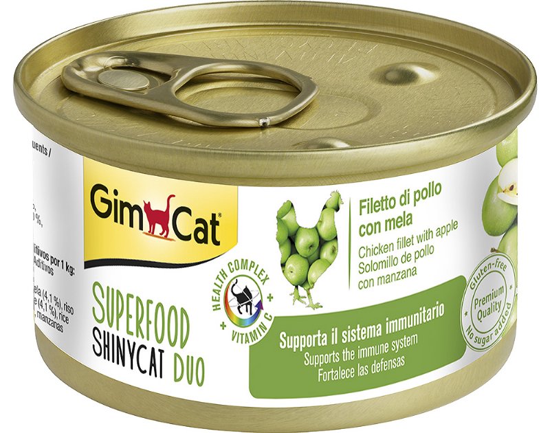 Comida Húmida Para Gato Gimcat Duo Com Frango E Maçã 70 g