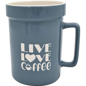 Caneca 450 ml Live Love Cinza Kasa