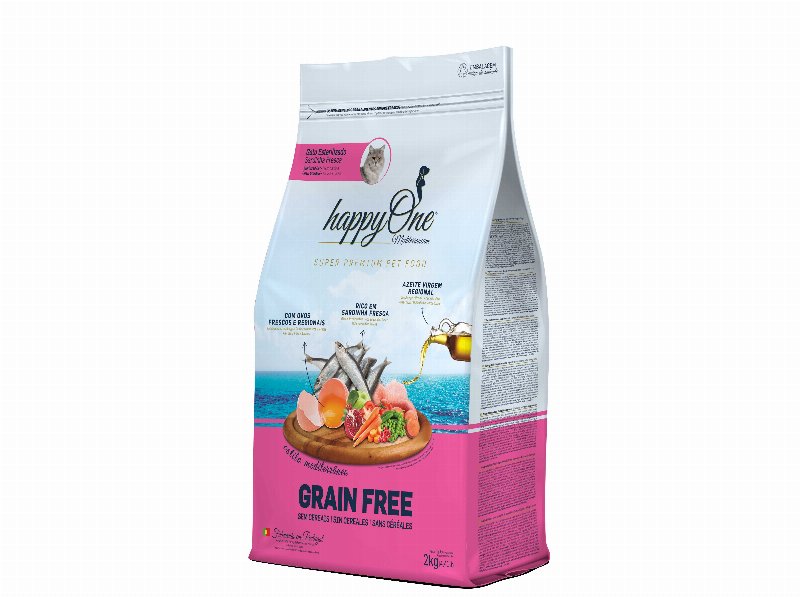 Ração Happyone Mediterraneum Gato Esterilizado Sardinha 2 kg