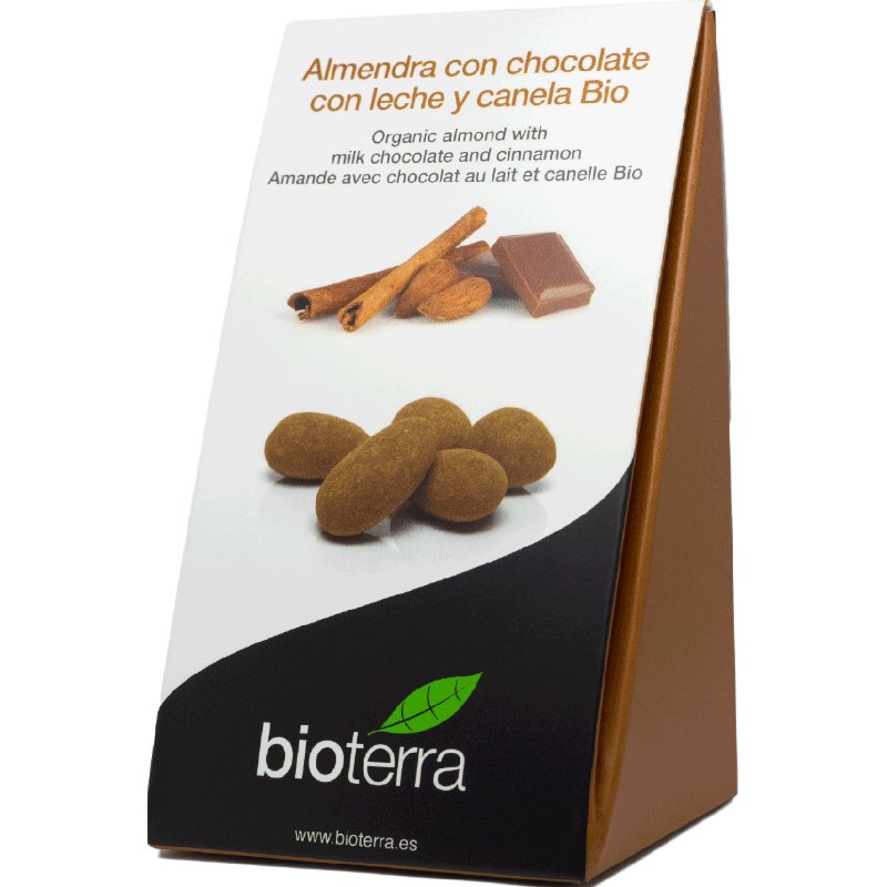 Amêndoas Com Chocolate De Leite E Canela Bio 100 g