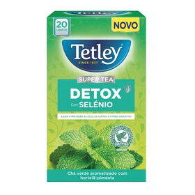 Chá Verde Hortelã-Pimenta Selénio Detox Saquetas Tetley 20 Un