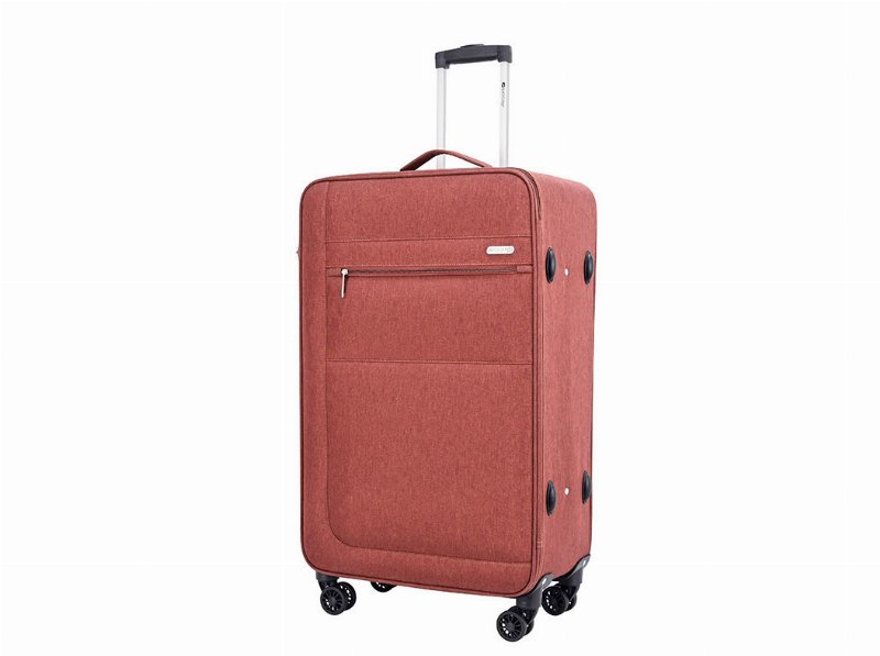 Mala De Viagem Grande Flexível Airport Terracota 8 Rodas 75X45X25Cm