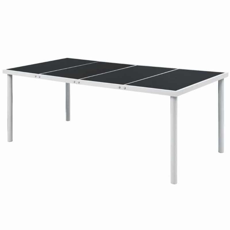 Hkh Mesa De Jardim 190X90X74 Cm Aço - Preto