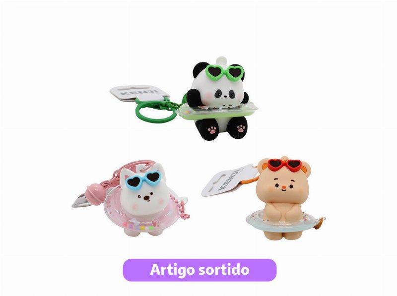 Porta Chaves Mima Hard Swimming Ring Animals Modelos Sortidos