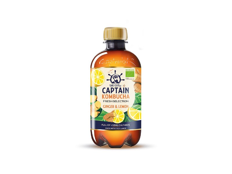 Kombucha The Gutsy Captain Gengibre Limão Bio 400 ml (Sdr)