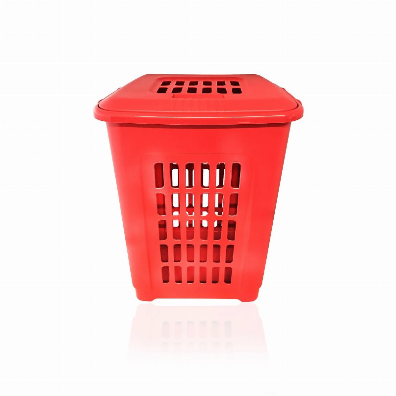 Cesto Roupa Suja Vermelho 57 l