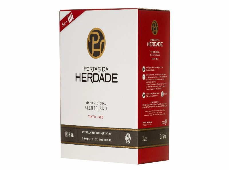 Vinho Tinto Portas Da Herdade Alentejo Bag In Box 3 l