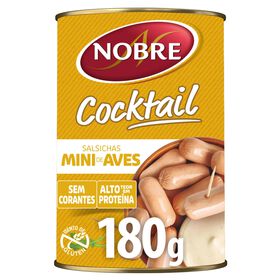 Salsichas De Aves Cocktail Lata Nobre 350 gr (Peso Escorrido 180 gr)