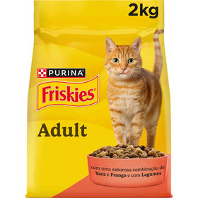 Ração Para Gato Adulto Vaca, Frango E Legumes Purina Friskies 2 kg