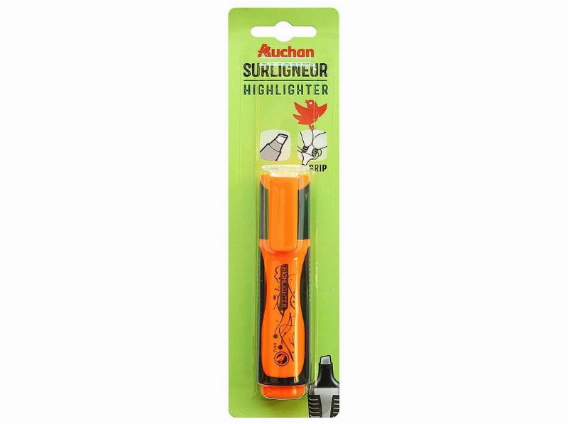 Sublinhador Auchan Fluorescente Laranja