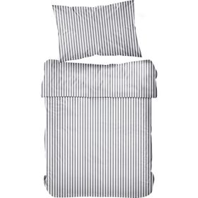 Conjunto Capa Edredão Microfibra 160X220Cm Riscas Cinza Kasa 1 Un
