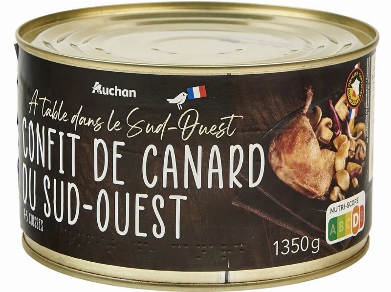 Confit De Pato Auchan À Mesa Em França 4/5 Uni 1350(745)G