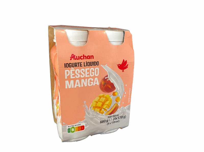 Iogurte Liquido Auchan Pêssego Manga 4X170 g