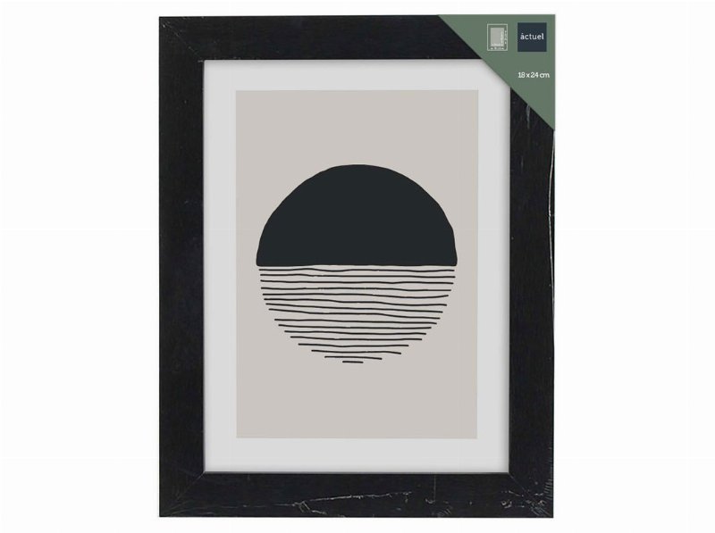 Moldura Mdf Actuel Preto 18X24Cm